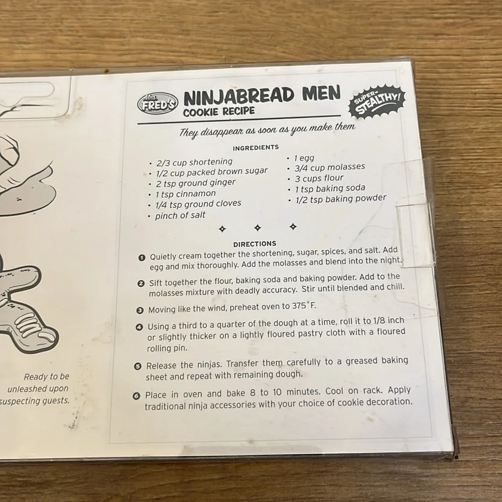 Ninjabread Men | New gingerbread cookie cutout cutters Ninjas Fred funny